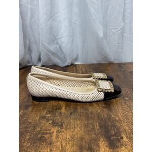 Stuart Weitzman Pan Nappa Chainolo Flats leather Size 8.5 tortoise shell print